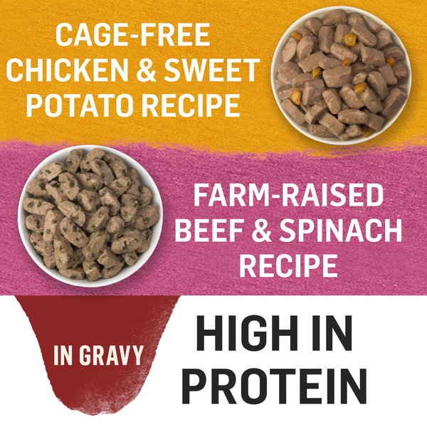Show full view: Purina Beyond in Gravy Variety Pack Grain-Free Beef Wet Dog Food, 354-g can, case of 6 slide 11 of 13