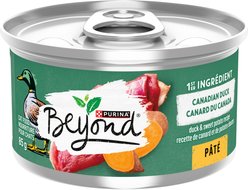 Purina Beyond Pate Grain-Free Canadian Duck & Sweet Potato Recipe Wet Cat Food, 85-g can, case of 12