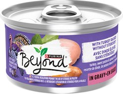 Purina Beyond Cage-Free Turkey, Sweet Potato & Spinach Recipe in Gravy Wet Cat Food, 85-g can, case of 12