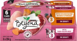 Purina Beyond in Gravy Variety Pack Grain-Free Beef Wet Dog Food, 354-g can, case of 6