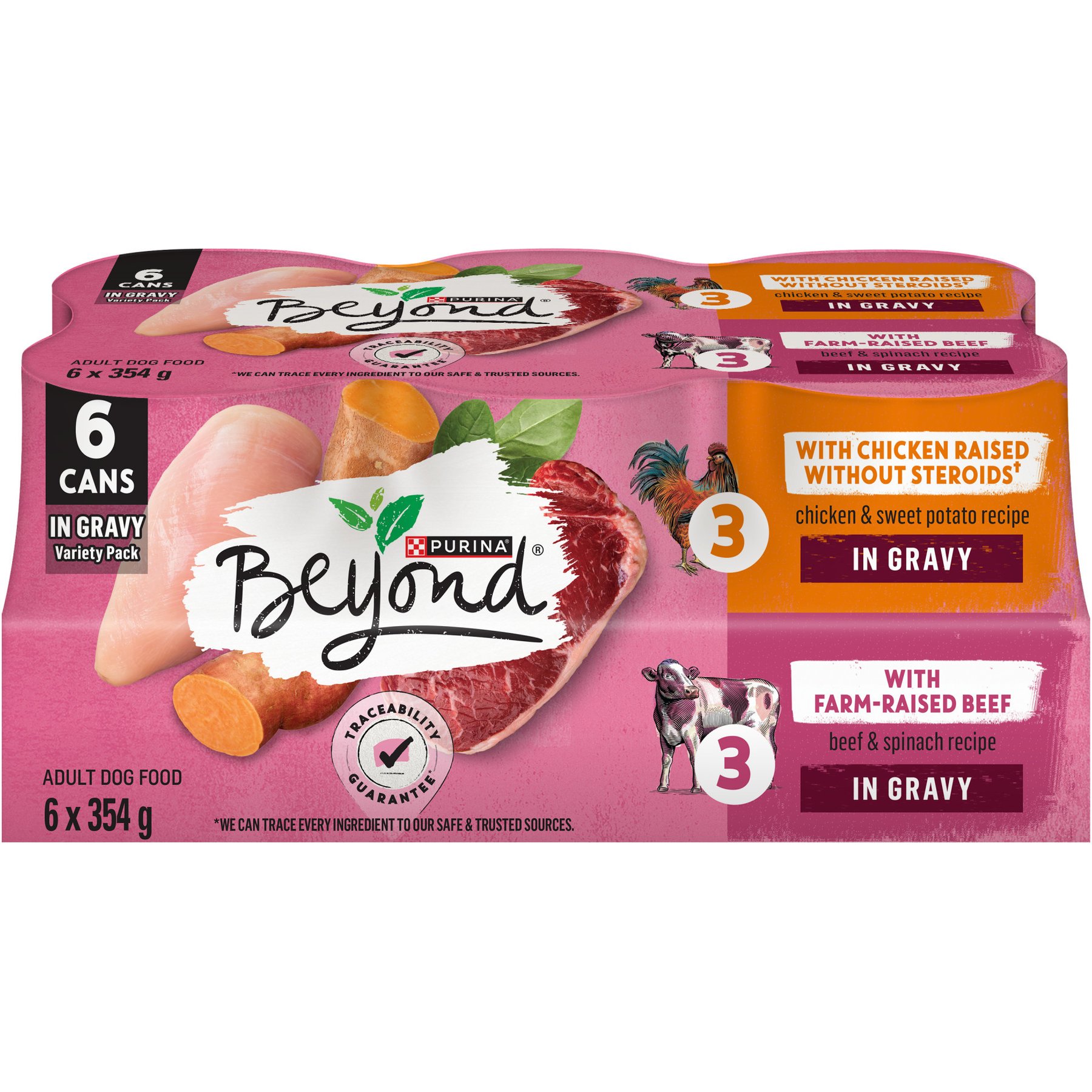 PURINA BEYOND in Gravy Variety Pack Grain-Free Beef Wet Dog Food
