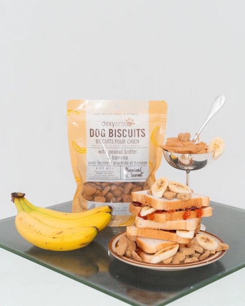 Show full view: Dexypaws Banana Oat & Peanut Butter Crunchy Dog Treats, 12-oz bag slide 3 of 6