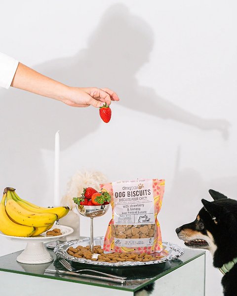 Show full view: Dexypaws Strawberry, Banana & Coconut Crunchy Dog Treats, 12-oz bag slide 5 of 6