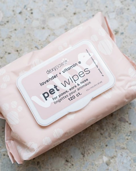 Show full view: Dexypaws Lavender & Vitamin E Dog Cleansing Dog & Cat Wipes, 120 count slide 3 of 3