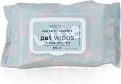 Dexypaws Aloe & Vitamin E Dog Cleansing Dog & Cat Wipes, 120 count