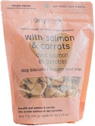 Dexypaws Salmon & Carrot Crunchy Dog Treats, 12-oz bag