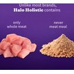 Show in main carousel: Halo Holistic Complete Digestive Health Grain-Free Turkey & Sweet Potato Dog Food Recipe Adult Dry Dog Food, 1.59-kg bag slide 4 of 11