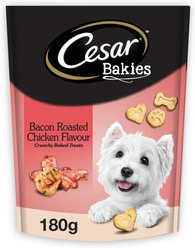 Cesar Bakies Bacon Roasted Chicken Small Dog Treats, 180-g pouch