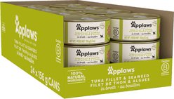 Applaws Tuna Fillet with Seaweed Canned Cat Food, 5.5-oz can, case of 24