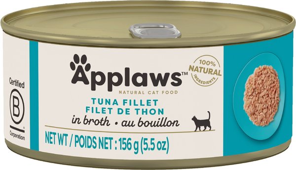 Show full view: Applaws Tuna Fillet Canned Cat Food, 5.5-oz can, case of 24 slide 3 of 10