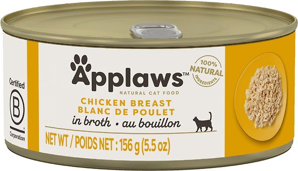 Show full view: Applaws Chicken Breast Canned Cat Food, 5.5-oz can, case of 24 slide 3 of 10
