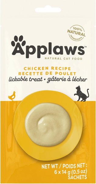 Show full view: Applaws Chicken Puree Lickable Cat Treat, 0.5-oz pouch, case of 60 slide 4 of 8