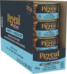 Reveal Natural Limited Ingredient Grain-Free Tuna Fillet in Broth Wet Kitten Food, 2.47-oz, case of 12