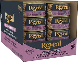 Reveal Natural Limited Ingredient Grain-Free Chicken Breast & Duck in Broth Wet Cat Food, 2.47-oz, case of 24