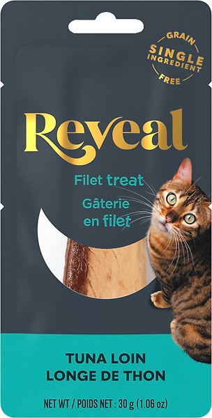 Show full view: Reveal Natural Grain-Free Whole Tuna Loin Chewy Cat Treats, 12 count slide 4 of 9