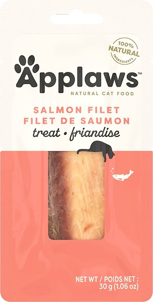 Show full view: Applaws Loin Salmon Filet Grain-Free Cat Treats, 1.06-oz loin, case of 12 slide 3 of 10