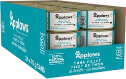 Applaws Tuna Fillet Canned Cat Food, 2.47-oz can, case of 24
