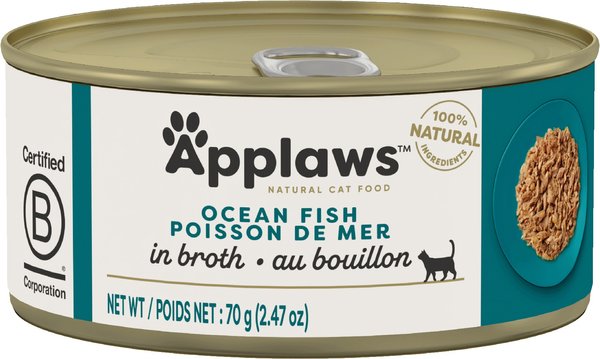 Show full view: Applaws Ocean Fish Canned Cat Food, 2.47-oz can, case of 24 slide 3 of 10