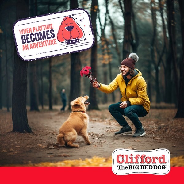 Show full view: Clifford The Big Red Dog Busy Body Rope n' Wrangle Plush Dog Toy slide 6 of 8