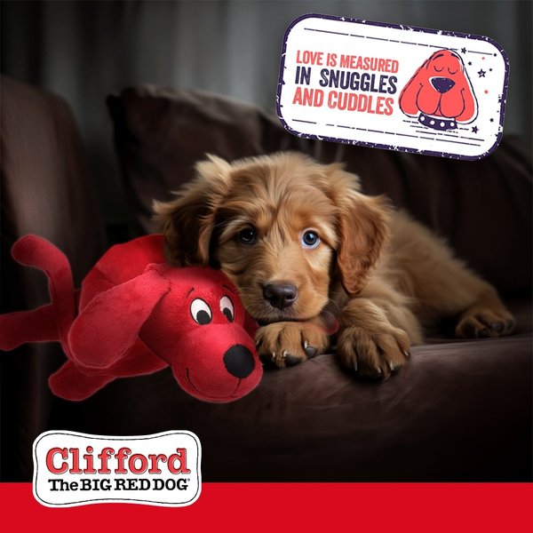 Show full view: Clifford The Big Red Dog Skinny Furry Friend Plush Dog Toy slide 3 of 8