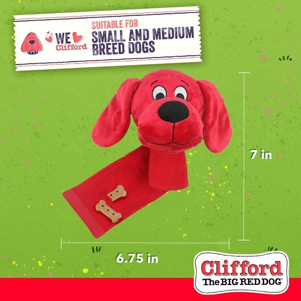 Show full view: Clifford The Big Red Dog Snug Snuffy Mat Combo Plush & Puzzle Dog Toy slide 5 of 9