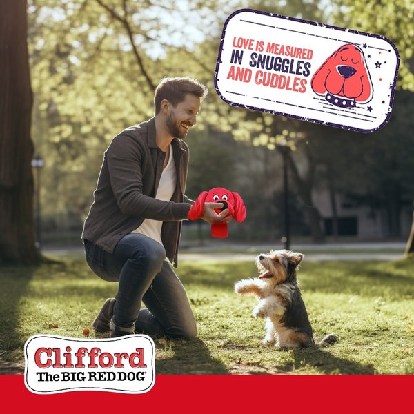 Show full view: Clifford The Big Red Dog Snug Snuffy Mat Combo Plush & Puzzle Dog Toy slide 7 of 9