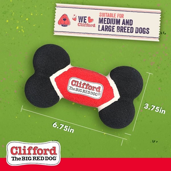 Show full view: Clifford The Big Red Dog Toughie Bone Dog Toy slide 7 of 10