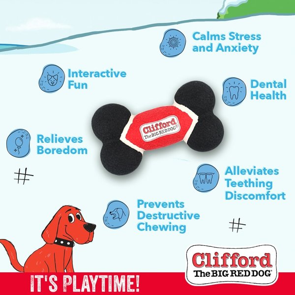 Show full view: Clifford The Big Red Dog Toughie Bone Dog Toy slide 8 of 10