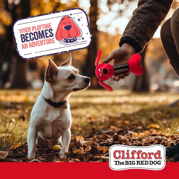 Show full view: Clifford The Big Red Dog Pawloofz-Pals Plush & Rubber Dog Toy, 2 count slide 7 of 7