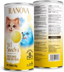 Ranova Quail Egg Yolk Freeze-Dried Dog & Cat Treats, 80-g can