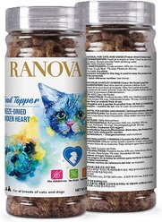 Ranova Chicken Heart Freeze-Dried Dog & Cat Food Topper, 40-g box