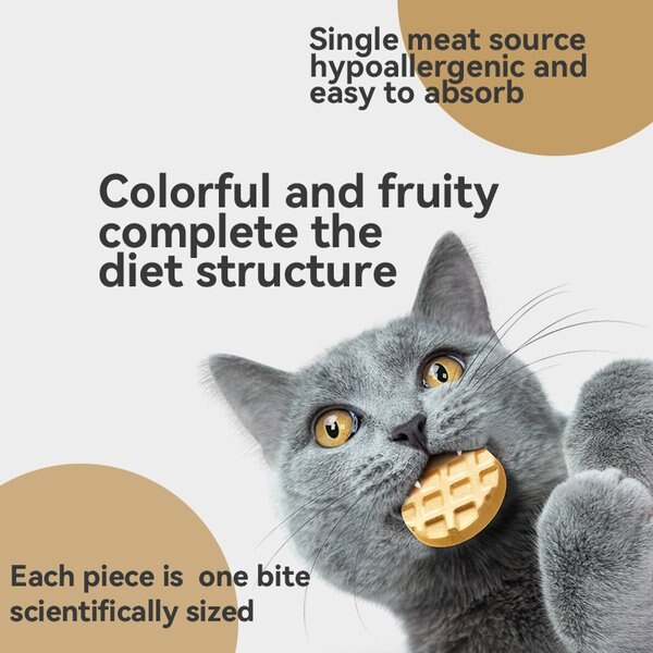 Show full view: Ranova Meat Waffle Freeze-Dried Dog & Cat Treats, 60-g bag slide 3 of 3