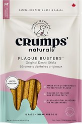 Crumps' Naturals Plaque Busters Original 18-cm Dental Dog Treats, 10 count