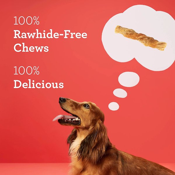 Show full view: DreamBone Puffy Twist Peanut Butter Wrapped Chicken Dog Treats, 8 count slide 4 of 8