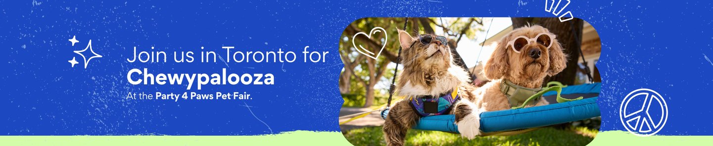 Join us in TO for Chewypalooza at the Party 4 Paws Pet Fair