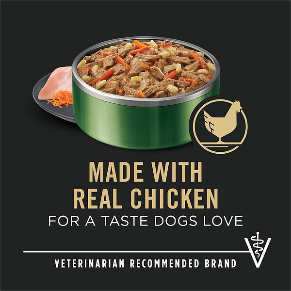 Show full view: Purina Pro Plan Small Breed Chicken & Carrot Entree Wet Dog Food, 156-g can, case of 24 slide 7 of 9