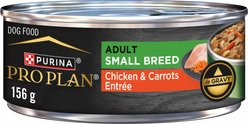 Purina Pro Plan Small Breed Chicken & Carrot Entree Wet Dog Food, 156-g can, case of 24