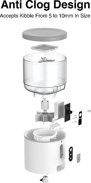 Show full view: INSTACHEW Purechew Automatic with HD Camera Cat & Dog Smart Feeder, White slide 7 of 10