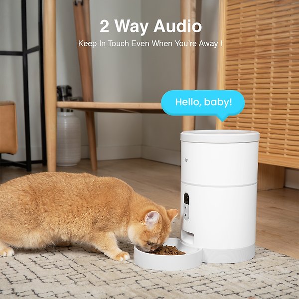 Show full view: INSTACHEW Purechew Automatic with HD Camera Cat & Dog Smart Feeder, White slide 6 of 10