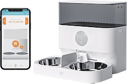 INSTACHEW Purechew Double Automatic 1-10 Feeding Dog & Cat Feeder, White