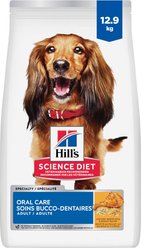 Hill's Science Diet Adult Oral Care Chicken, Rice & Barley Recipe Dry Dog Food, 12.9-kg bag