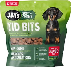 Jay's Tasty Adventures Tid Bits Hip & Joint Soft & Chewy Dog Treats, 908-g bag