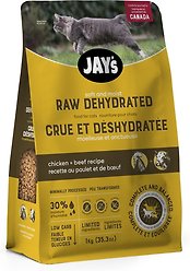 Jay's Tasty Adventures Chicken & Beef Recipe Raw Dehydrated Cat Food, 1-kg bag