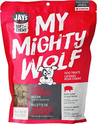 Jay's Tasty Adventures My Mighty Wolf Pork Sausage Soft & Chewy Dog Treats, 454-g bag