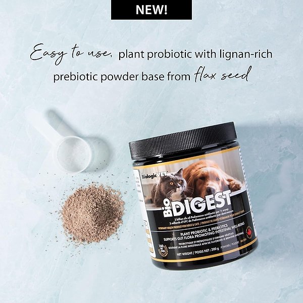 Show full view: Biologic Vet BIOVET BioDIGEST Plant Probiotic & Prebiotic Dog & Cat Supplement, 380-g jar slide 3 of 8