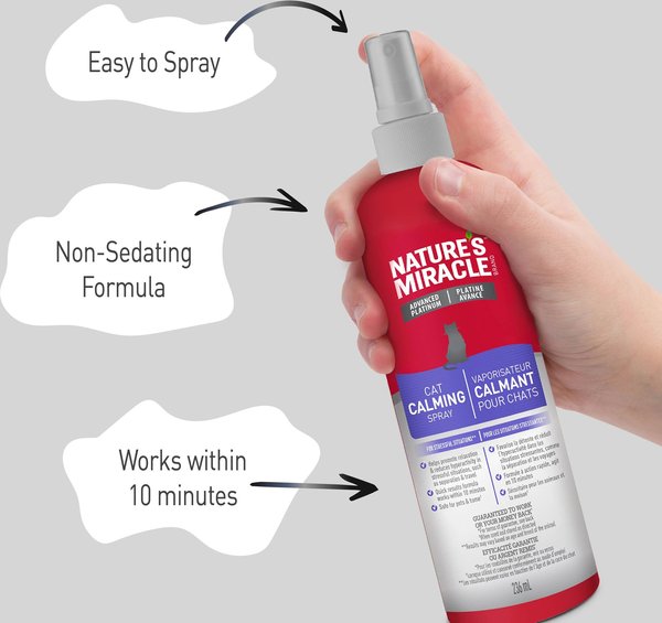 Show full view: Nature's Miracle JFC Advanced Platinum Cat Calming Spray, 8-oz slide 3 of 9