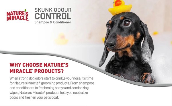 Show full view: Nature's Miracle Skunk Odor Control Citrus Scent Dog Shampoo & Conditioner, 32-oz slide 4 of 9