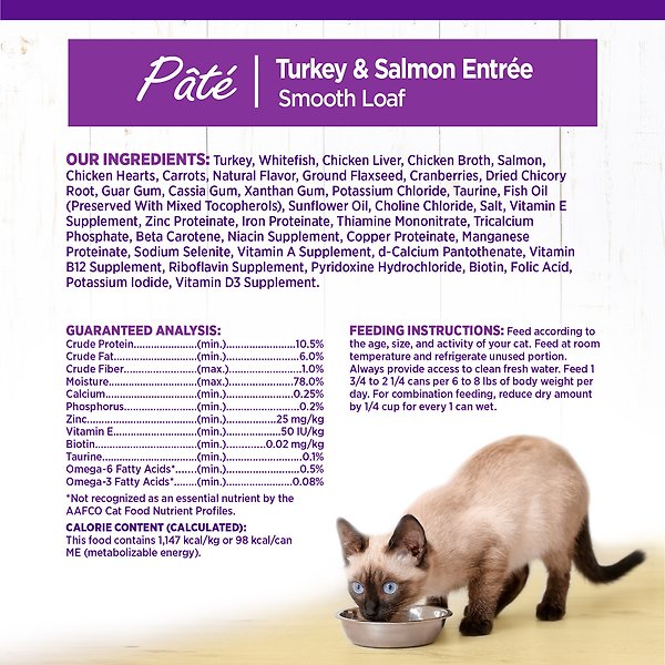 Show full view: Wellness Complete Health Turkey & Salmon Formula Grain-Free Natural Canned Cat Food, 85-g can, case of 24 slide 15 of 16