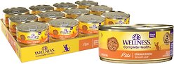 Wellness Complete Health Pate Chicken Entree Grain-Free Natural Canned Cat Food, 156-g can, case of 24