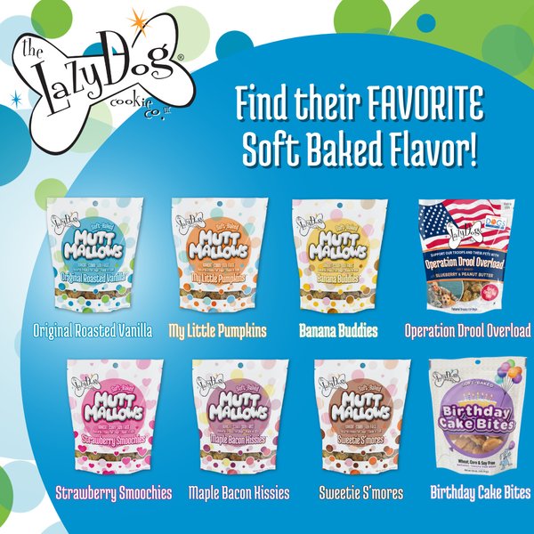 Show full view: The Lazy Dog Cookie Co. Mutt Mallows Original Roasted Vanilla Soft-Baked Dog Treats, 5-oz bag slide 5 of 5